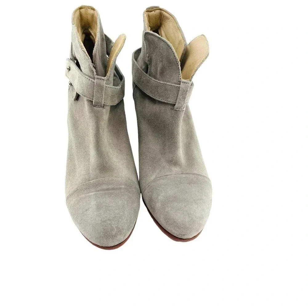 Rag & Bone Harrow Boots Women's Size 41 Ankle Suede Leather Granite Gray
